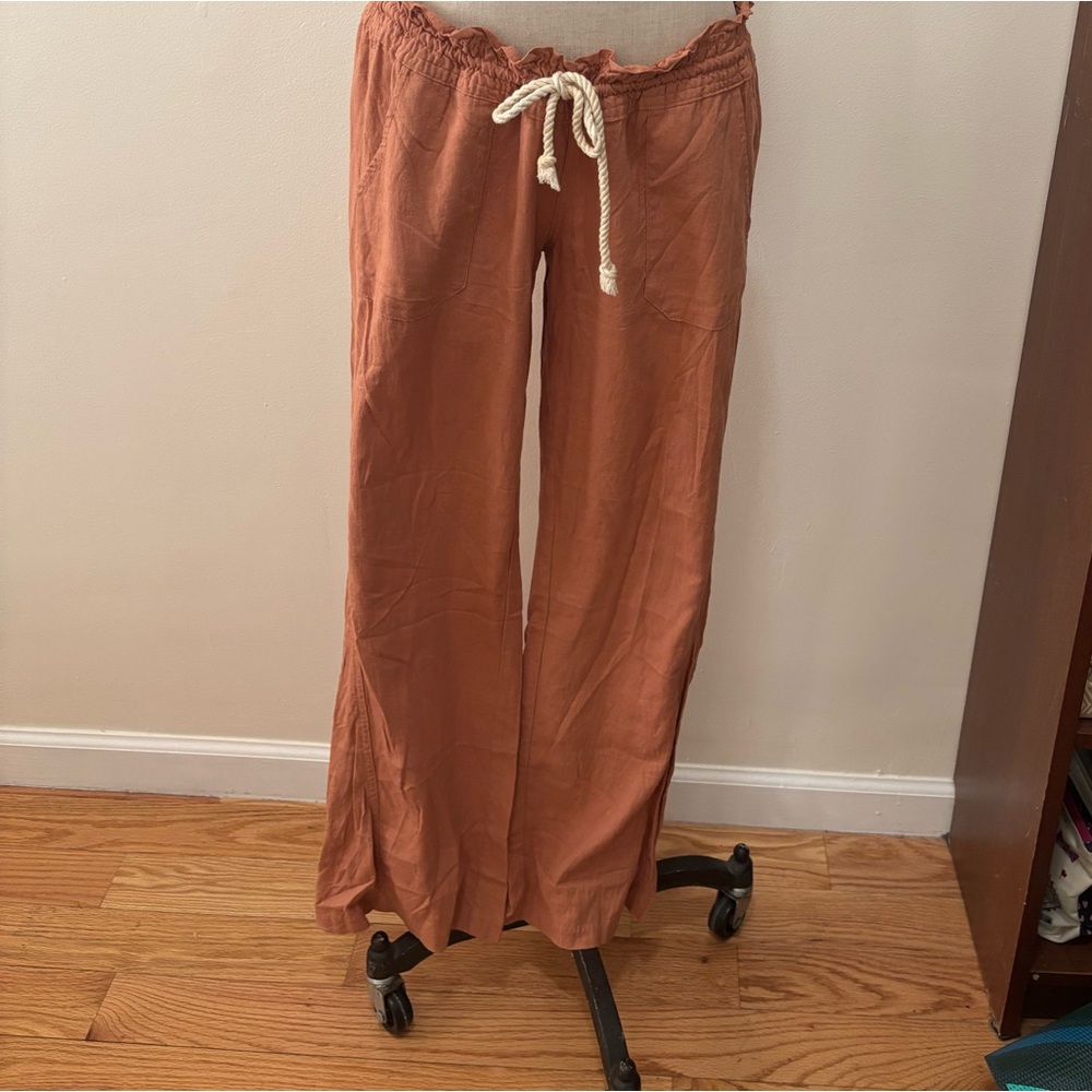 Roxy Women's Rust Orange Boot Cut Flare Pants